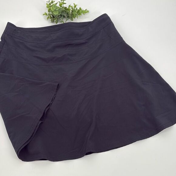 Athleta Everyday Skater Lightweight Skort Short  Side Zip Black Size 12 - Picture 3 of 12